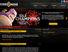 Tablet Screenshot of codenameentertainment.com